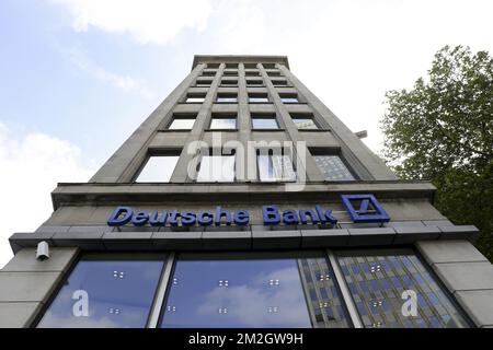 Illustration picture shows the headquarters of Deutsche Bank in Brussels, Thursday 12 July 2018. BELGA PHOTO NICOLAS MAETERLINCK Stock Photo