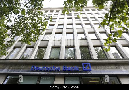 Illustration picture shows the headquarters of Deutsche Bank in Brussels, Thursday 12 July 2018. BELGA PHOTO NICOLAS MAETERLINCK Stock Photo