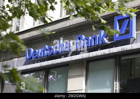 Illustration picture shows the headquarters of Deutsche Bank in Brussels, Thursday 12 July 2018. BELGA PHOTO NICOLAS MAETERLINCK Stock Photo