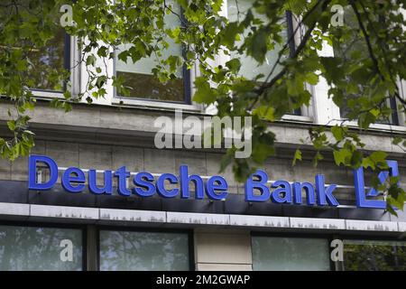 Illustration picture shows the headquarters of Deutsche Bank in Brussels, Thursday 12 July 2018. BELGA PHOTO NICOLAS MAETERLINCK Stock Photo