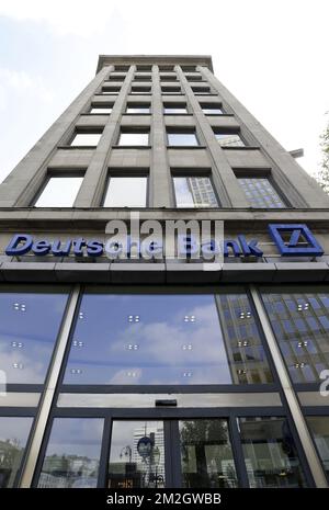 Illustration picture shows the headquarters of Deutsche Bank in Brussels, Thursday 12 July 2018. BELGA PHOTO NICOLAS MAETERLINCK Stock Photo