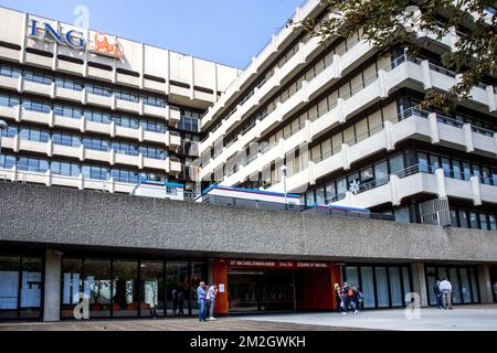 Illustration picture shows the headquarters of ING Belgium bank in Brussels, Thursday 12 July 2018. BELGA PHOTO HATIM KAGHAT Stock Photo