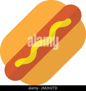 hot dog buns illustration in minimal style isolated on background Stock Vector