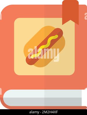 recipe book illustration in minimal style isolated on background Stock Vector