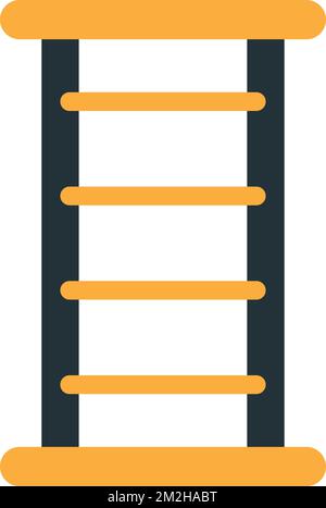 fixed ladder illustration in minimal style isolated on background Stock Vector