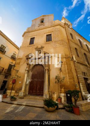 Chiesa Santa Maria del Soccorso also known as Badia Nuova in Trapani - Sicily, Italy Stock Photo