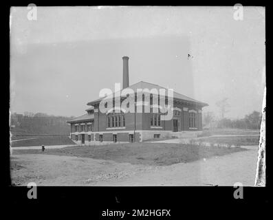 Distribution Department, Hyde Park Pumping Station, Hyde Park, Mass., May 6, 1913 , waterworks, pumping stations, construction completed Stock Photo