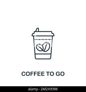 Coffee To Go icon. Monochrome simple Food Delivery icon for templates, web design and infographics Stock Vector