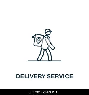 Delivery Service icon. Monochrome simple Food Delivery icon for templates, web design and infographics Stock Vector