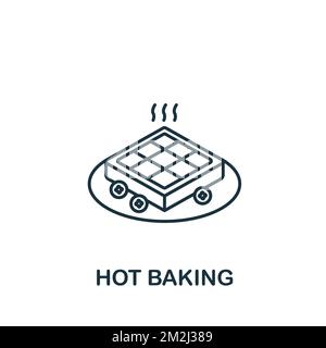 Hot Baking icon. Monochrome simple Food Delivery icon for templates, web design and infographics Stock Vector