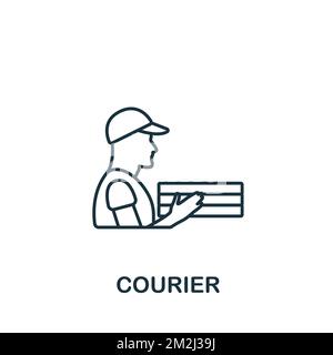 Courier icon. Monochrome simple Food Delivery icon for templates, web design and infographics Stock Vector