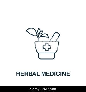 Herbal Medicine icon. Monochrome simple Healthcare icon for templates, web design and infographics Stock Vector