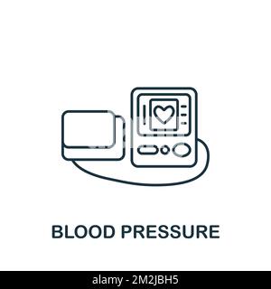 Blood Pressure icon. Monochrome simple Healthcare icon for templates, web design and infographics Stock Vector