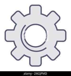 Gear mechanism, processing or loading icon, progress vector Stock Vector