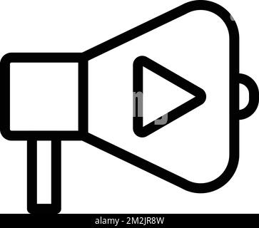 Video Marketing Vector Illustration Line Icon Design Stock Vector