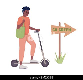 Clean transport semi flat color vector character Stock Vector