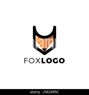 Fox Logo Unique Design. Fox Simple Design. Fox Icon Stock Vector
