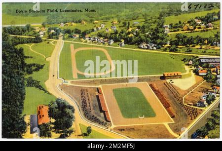 Doyle Stadium Field, Leominster, Mass. , Stadiums, Tichnor Brothers Collection, postcards of the United States Stock Photo