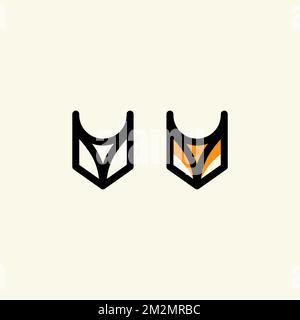 Fox Logo Modern and Simple Design. Fox Head Icon Stock Vector