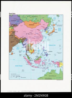 East Asia , East Asia, Maps Norman B. Leventhal Map Center Collection Stock Photo