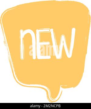 New sign. new square speech bubble. new Stock Vector