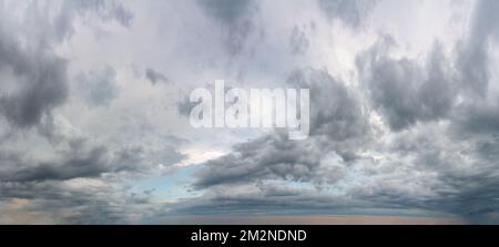 Fantastic soft thunderclouds at sunrise, natural composition Stock Photo