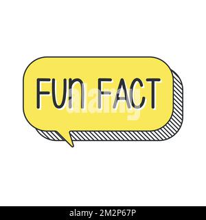 Fun Fact on doodle speech bubble. Vector illustration eps 10 Stock Vector