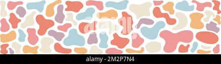 Set of abstract organic shapes for design layouts. Hand drawn vector elements. Simple colors. Stock Vector