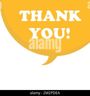 Thank you on doodle speech bubble. Vector illustration eps 10 Stock Vector