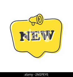 New sign. new square speech bubble. new Stock Vector