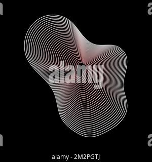Abstract wave element for design. Digital frequency track equalizer. Stylized line art background. Stock Vector