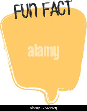 Fun Fact on doodle speech bubble Stock Vector