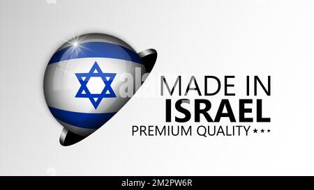 Made in Israel graphic and label. Element of impact for the use you want to make of it. Stock Vector