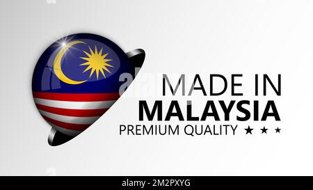 Made in Malaysia graphic and label. Element of impact for the use you want to make of it. Stock Vector