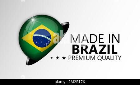 Made in Brazil graphic and label. Element of impact for the use you want to make of it. Stock Vector