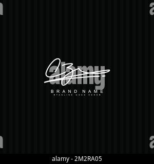 CZ Handwritten Signature logo - Vector Logo Template for Beauty, Fashion and Photography Business Stock Vector