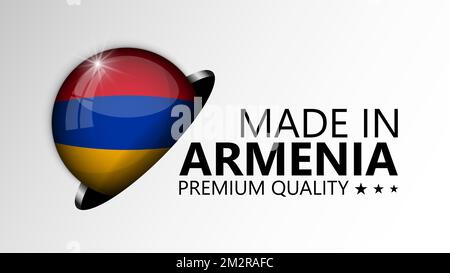 Made in Armenia graphic and label. Element of impact for the use you want to make of it. Stock Vector