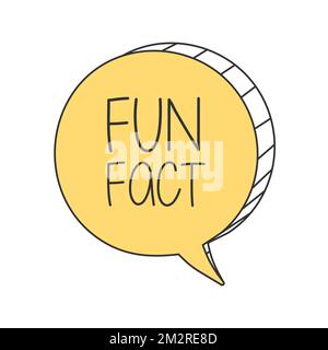 Fun Fact on doodle speech bubble. Vector illustration eps 10 Stock Vector