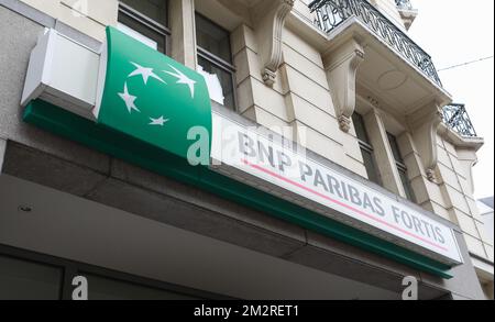 Illustration picture shows Bascule BNP Paribas Fortis office, Friday 15 March 2019 in Brussels. BELGA PHOTO PAUL-HENRI VERLOOY Stock Photo