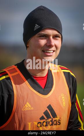 Belgium's Zinho Vanheusden pictured during a training of the u21 youth team of the Belgian national soccer team Red Devils, Monday 18 March 2019, in Tubize. BELGA PHOTO VIRGINIE LEFOUR Stock Photo