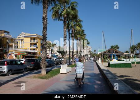 Promenade in Torremolinos, Málaga province, Spain. Stock Photo