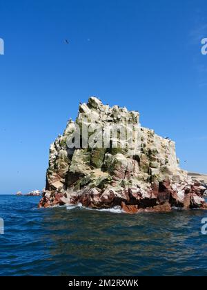 The Ballestas Islands near the town of Paracas in the Ica Region  on the south coast of Peru Stock Photo