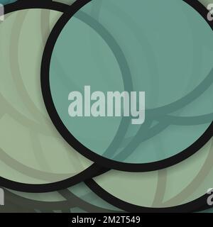 Circle shadows generative art background art illustration Stock Vector