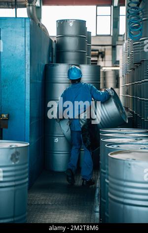 Carftsmansship and raw materials like barrels Stock Photo