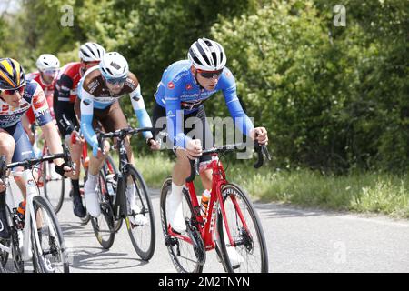 Italian Giulio Ciccone of Trek-Segafredo pictured in action during the second stage of the 101st edition of the Giro D'Italia cycling race, 205km from Bologna to Fucecchio, Italy, Sunday 12 May 2019. BELGA PHOTO YUZURU SUNADA FRANCE OUT  Stock Photo
