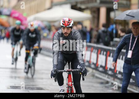 Belgian Jelle Vanendert of Lotto Soudal pictured during the second stage of the 101st edition of the Giro D'Italia cycling race, 205km from Bologna to Fucecchio, Italy, Sunday 12 May 2019. BELGA PHOTO YUZURU SUNADA FRANCE OUT  Stock Photo