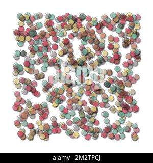 Circle shadows generative art background art illustration Stock Vector