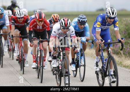 Italian Valerio Conti of UAE Team Emirates pictured in action during the sixth stage of the 101st edition of the Giro D'Italia cycling race, 238km from Cassino to San Giovanni Rotondo, Italy, Thursday 16 May 2019. BELGA PHOTO YUZURU SUNADA FRANCE OUT  Stock Photo