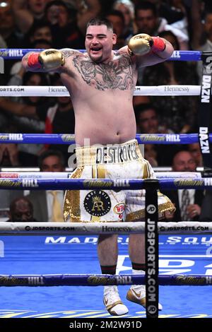 US' Andy Ruiz Jr. pictured during the weigh-in before his fight, Friday ...