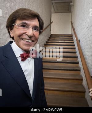 PS chairman Elio Di Rupo pictured ahead of negotiations to form a new Walloon Government, Tuesday 11 June 2019 in Namur. Today a second round of meeting starts with the PTB. BELGA PHOTO BENOIT DOPPAGNE Stock Photo